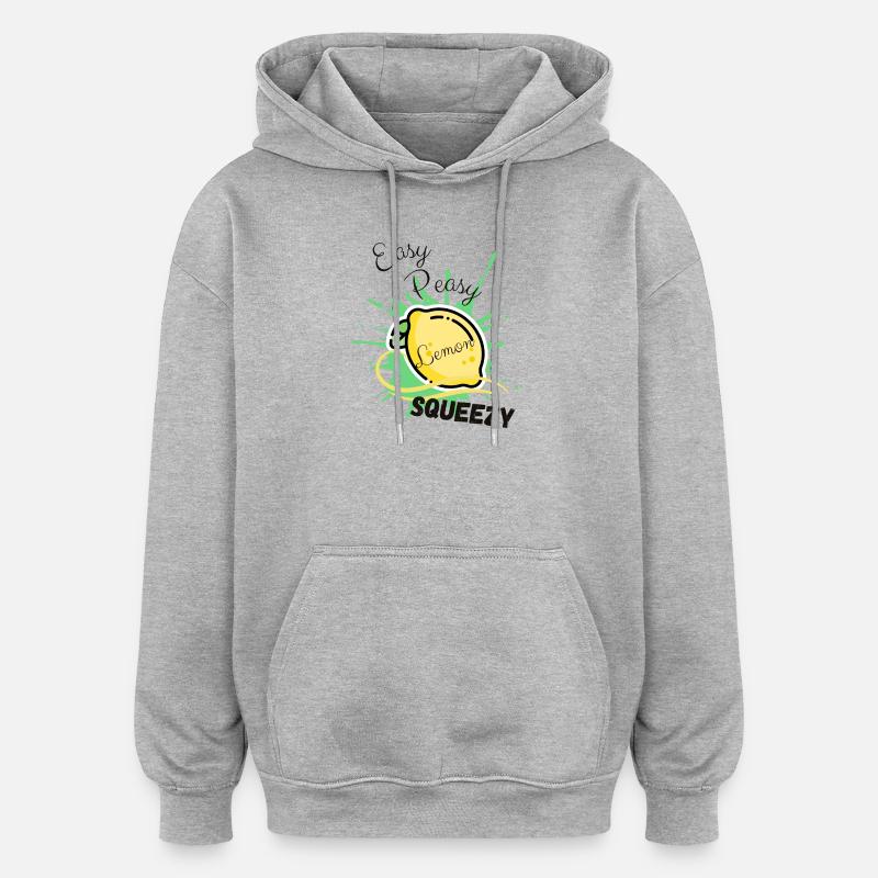 Zitrone Facile Facile Moulette - Sweat à capuche oversize unisexe - gris chiné