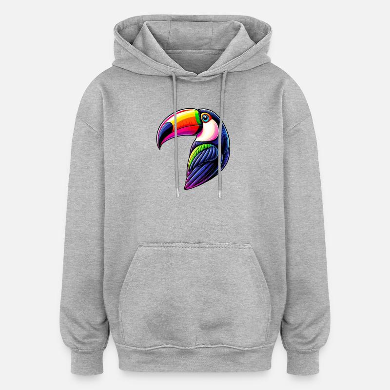 Tukan - Oversized Unisex Hoodie - Grau meliert