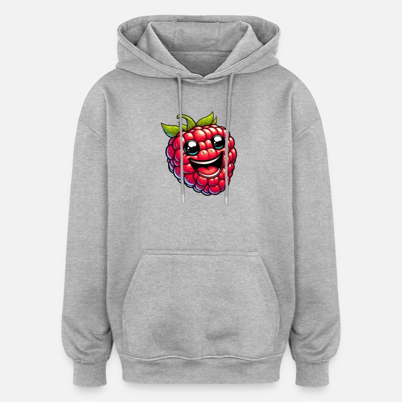 Framboise Framboise - Sweat à capuche oversize unisexe - gris chiné