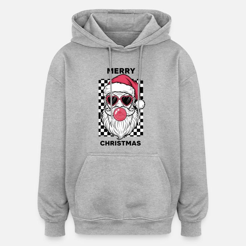 Joyeux Noël - Sweat à capuche oversize unisexe - gris chiné