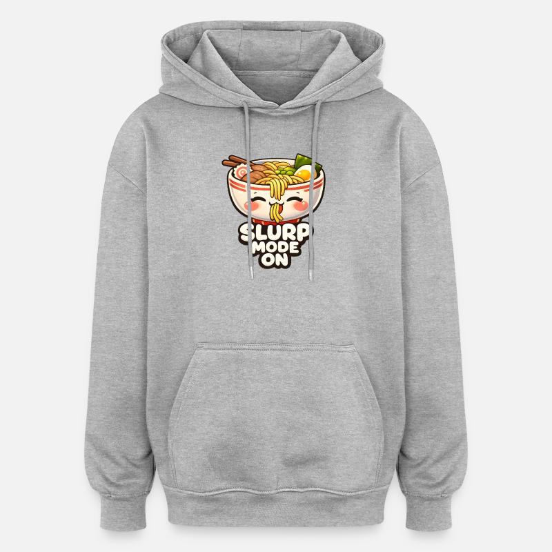 Mode Aspiration de Ramen Activé - Sweat à capuche oversize unisexe - gris chiné