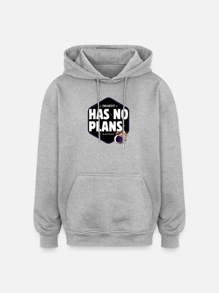 Has No Plans Space Outfit Meme - Oversized Unisex Hoodie - heather grey