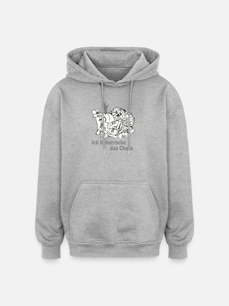 I master the chaos - Oversized Unisex Hoodie - heather grey