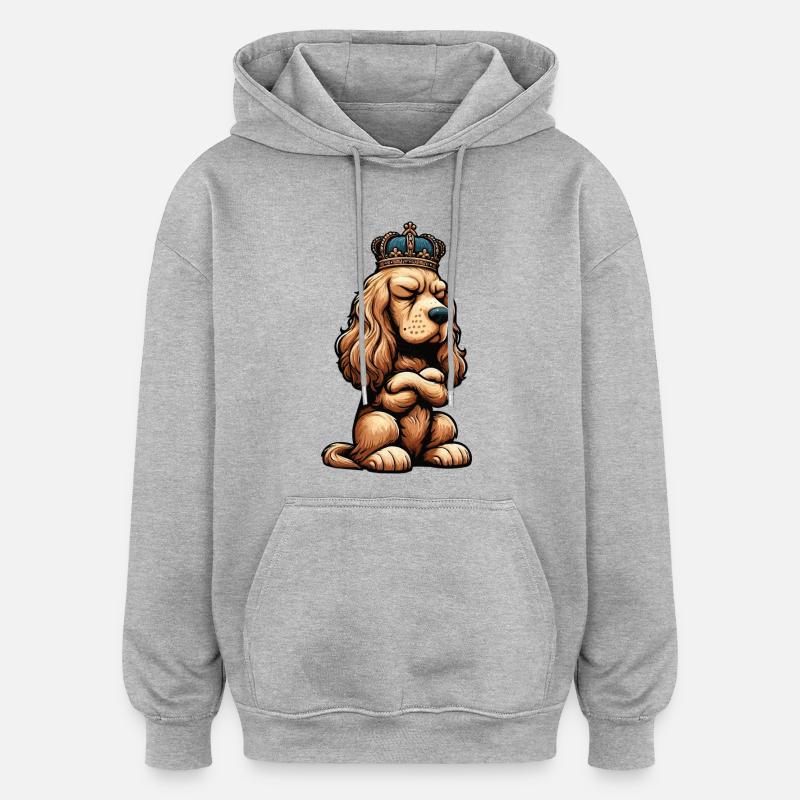 Cocker Spaniel Cockerhund Cocker Spaniel Besitzer - Oversized Unisex Hoodie - Grau meliert
