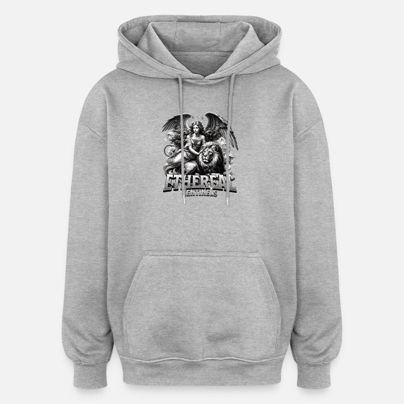 Wächter der Ätherwelt - Oversized Unisex Hoodie - Grau meliert