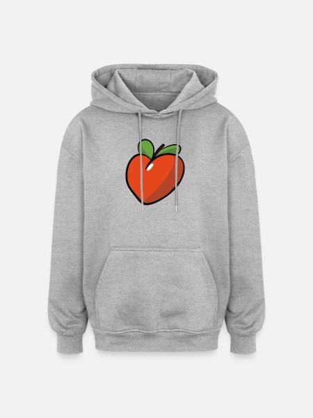 Peche_coeur - Oversized Unisex Hoodie - heather grey