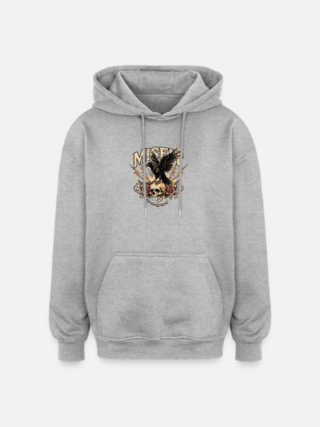 Außenseiter - Oversized Unisex Hoodie - Grau meliert