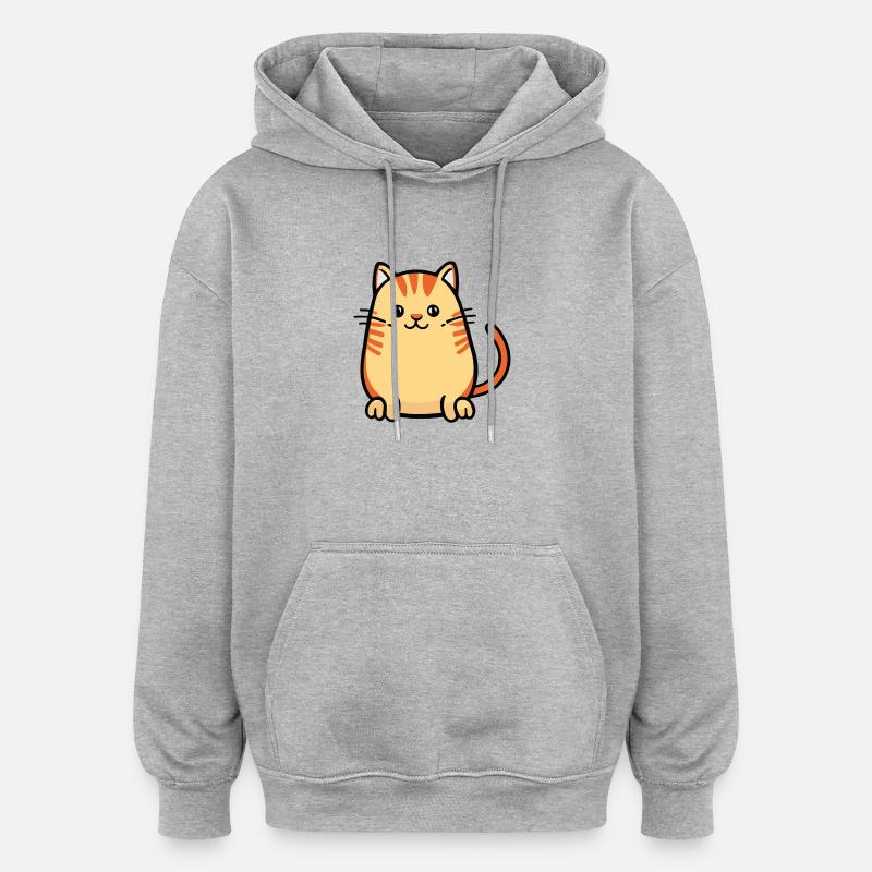 Juste mignon chaton - Sweat à capuche oversize unisexe - gris chiné