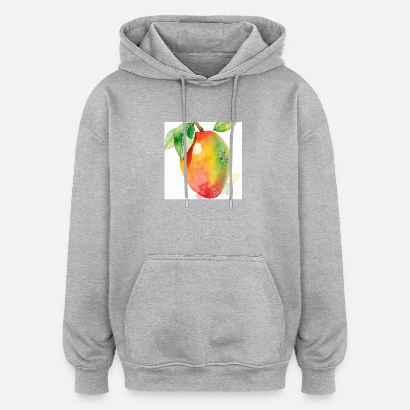 Mangue - Sweat à capuche oversize unisexe - gris chiné