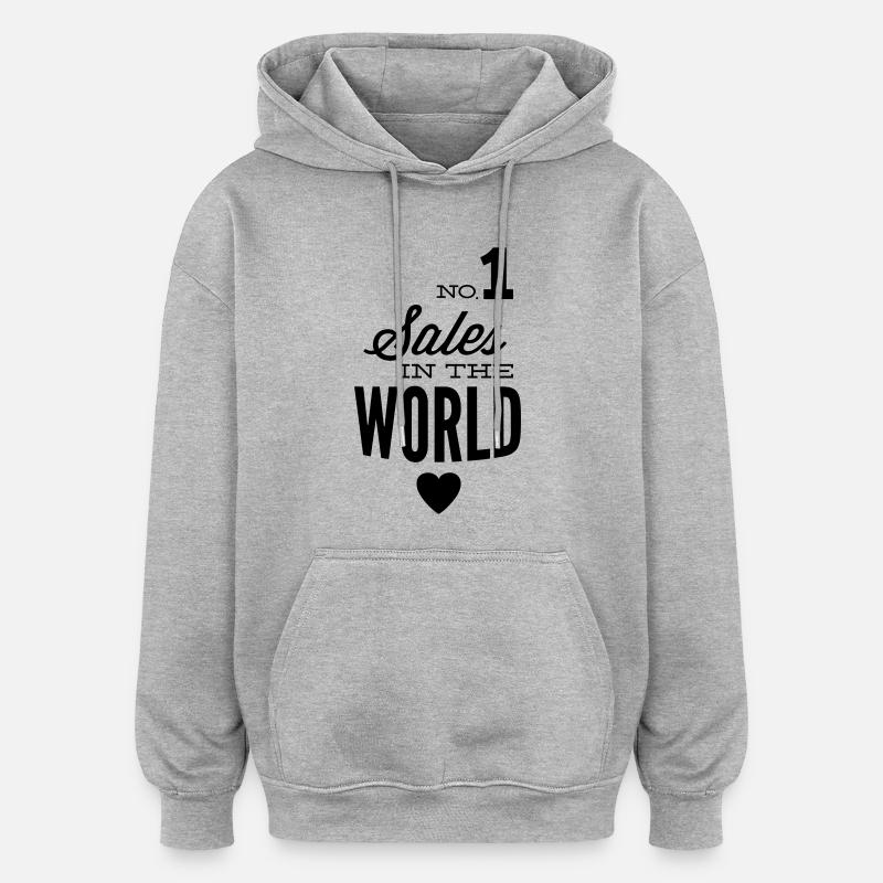 Meilleurs vendeurs dans le monde - Sweat à capuche oversize unisexe - gris chiné