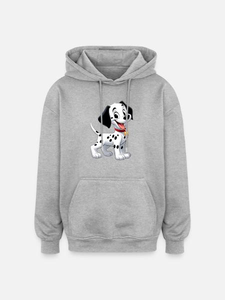 Dalmatian 5 - Oversized Unisex Hoodie - heather grey