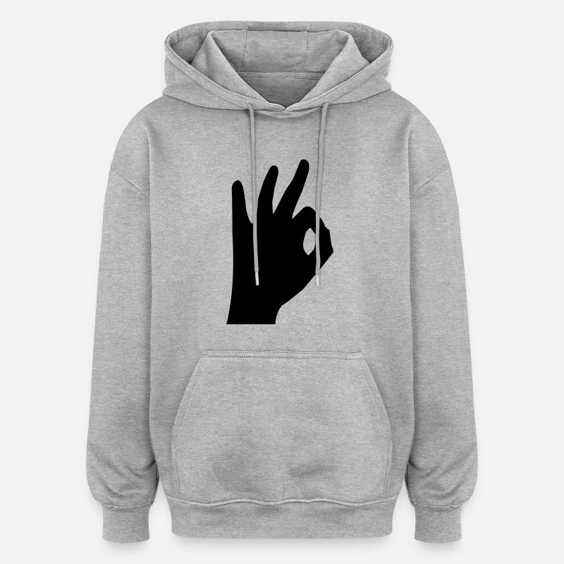 tauchen - Sweat à capuche oversize unisexe - gris chiné