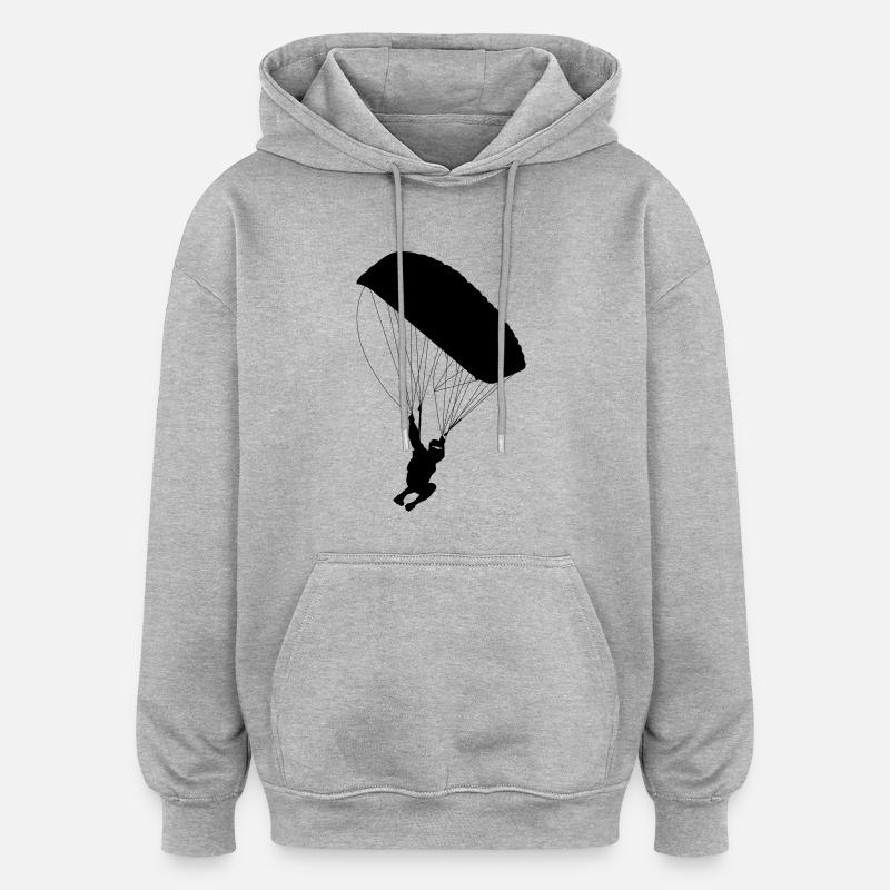 Fallschirm - Oversized Unisex Hoodie - Grau meliert