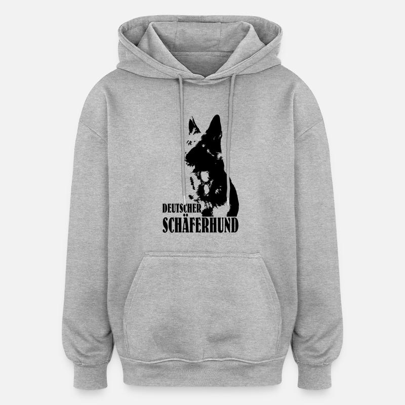 Deutscher Schäferhund - Oversized Unisex Hoodie - Grau meliert