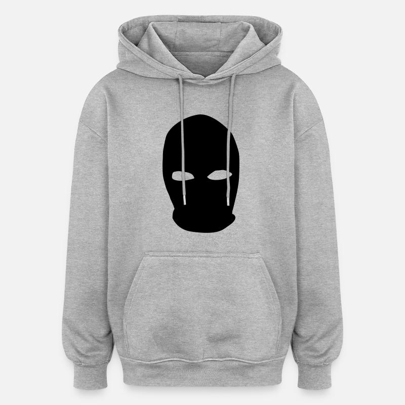 Sturmhaube - Oversized Unisex Hoodie - Grau meliert
