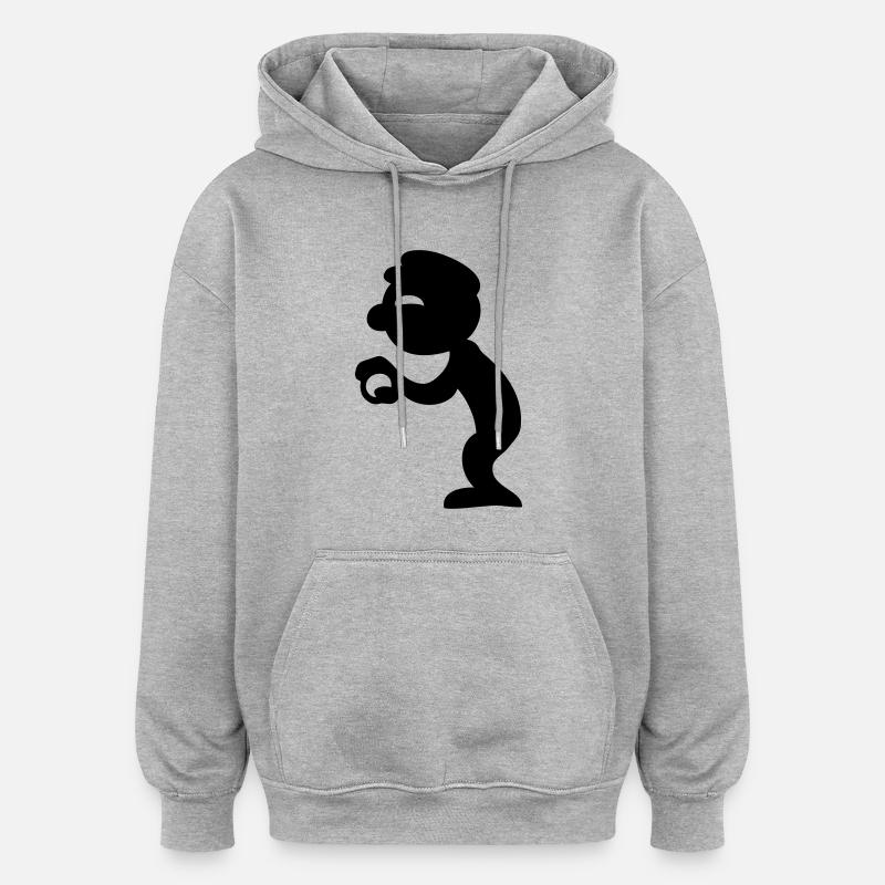 pétanque jeu de boules - Sweat à capuche oversize unisexe - gris chiné