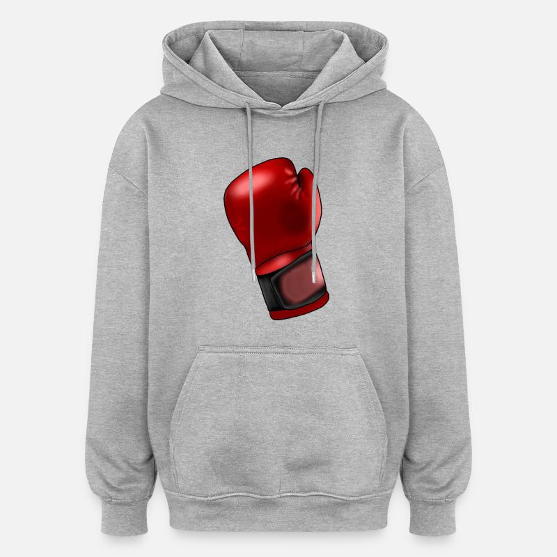 Gant de boxe - Sweat à capuche oversize unisexe - gris chiné