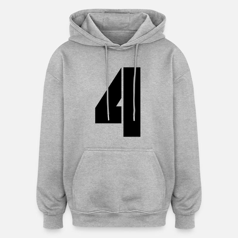 4 - Sweat à capuche oversize unisexe - gris chiné