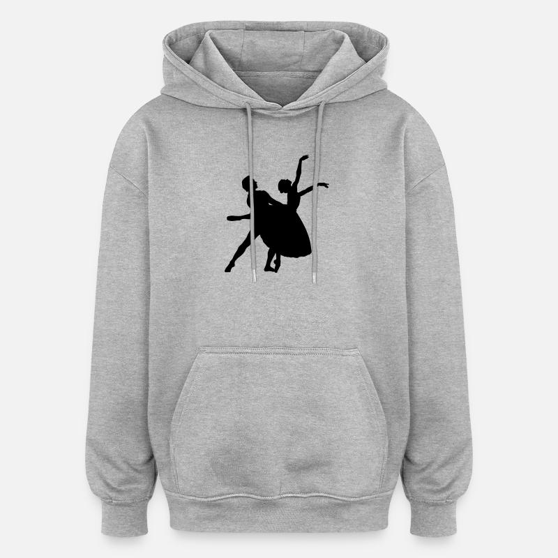 ballet - Sweat à capuche oversize unisexe - gris chiné