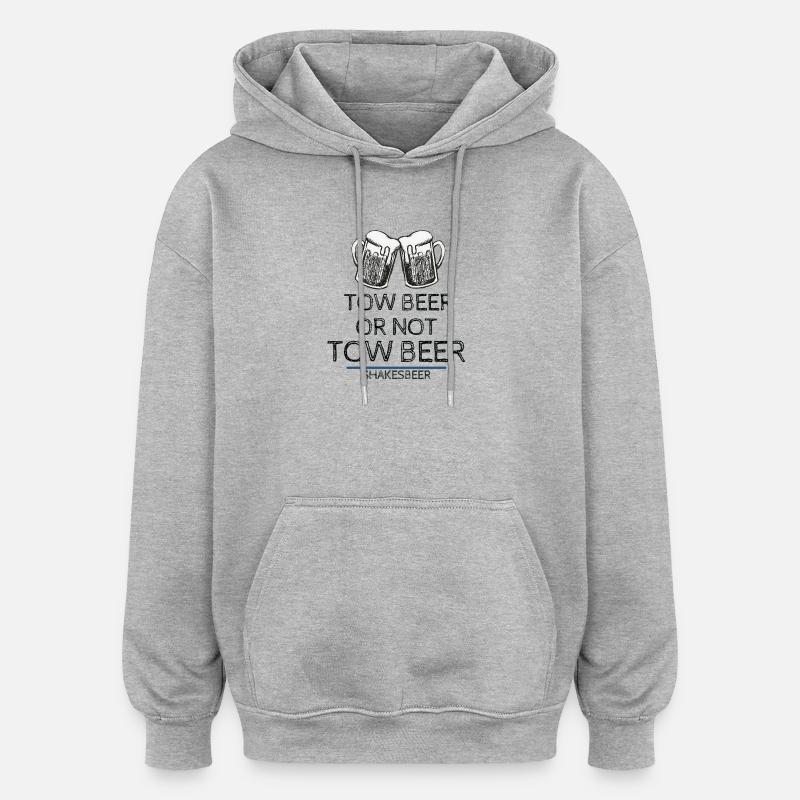 Bier oder nicht Bier - Oversized Unisex Hoodie - Grau meliert