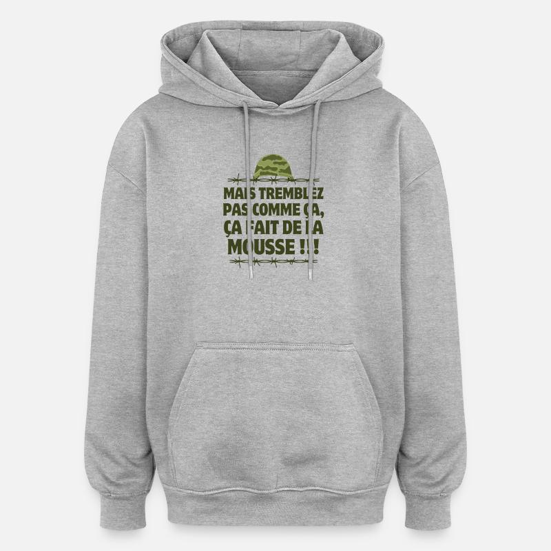 film culte, septième compagnie,7ème compagnie - Sweat à capuche oversize unisexe - gris chiné
