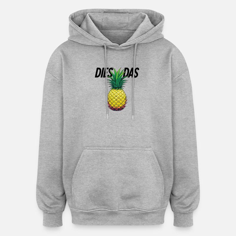 C’est l’ananas - Sweat à capuche oversize unisexe - gris chiné
