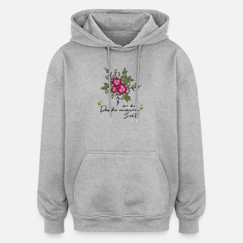 Merci pour ce merveilleux moment - Sweat à capuche oversize unisexe - gris chiné