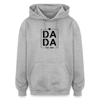 Dada Est. 2026 - Oversized Unisex Hoodie - heather grey - Front - Noah (186cm)