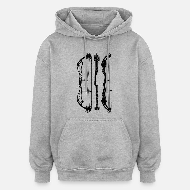 BowtechRekoning_Plans - Sweat à capuche oversize unisexe - gris chiné