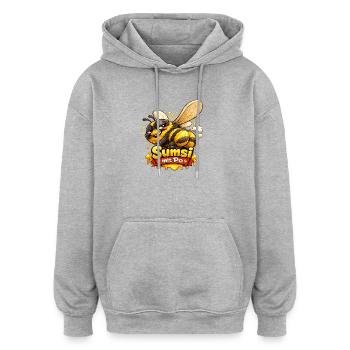 Sumsi mit Po - Oversized Unisex Hoodie - Grau meliert - Vorne - Noah (186cm)