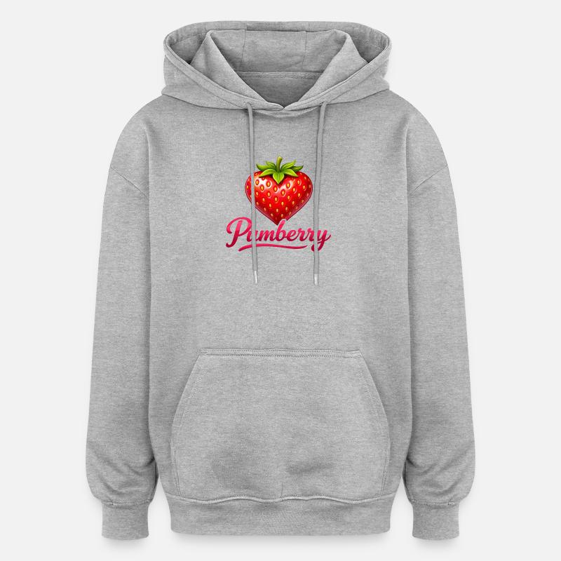 Conception du cœur de la mumolive - Sweat à capuche oversize unisexe - gris chiné