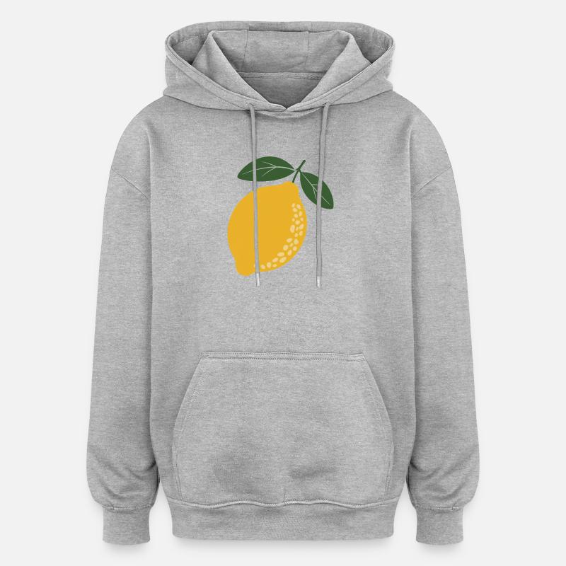 Lemon Grove Botanical - Oversized Unisex Hoodie - heather grey