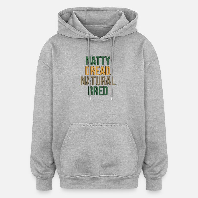 Naturellement Naturel - Sweat à capuche oversize unisexe - gris chiné