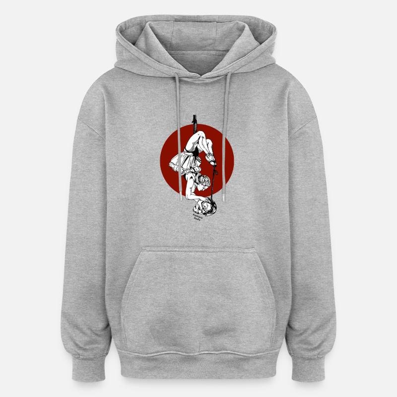 anatomie Studio impression 1 - Sweat à capuche oversize unisexe - gris chiné