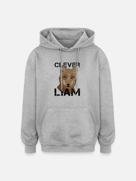 Liam's birthday Liam - Oversized Unisex Hoodie - heather grey