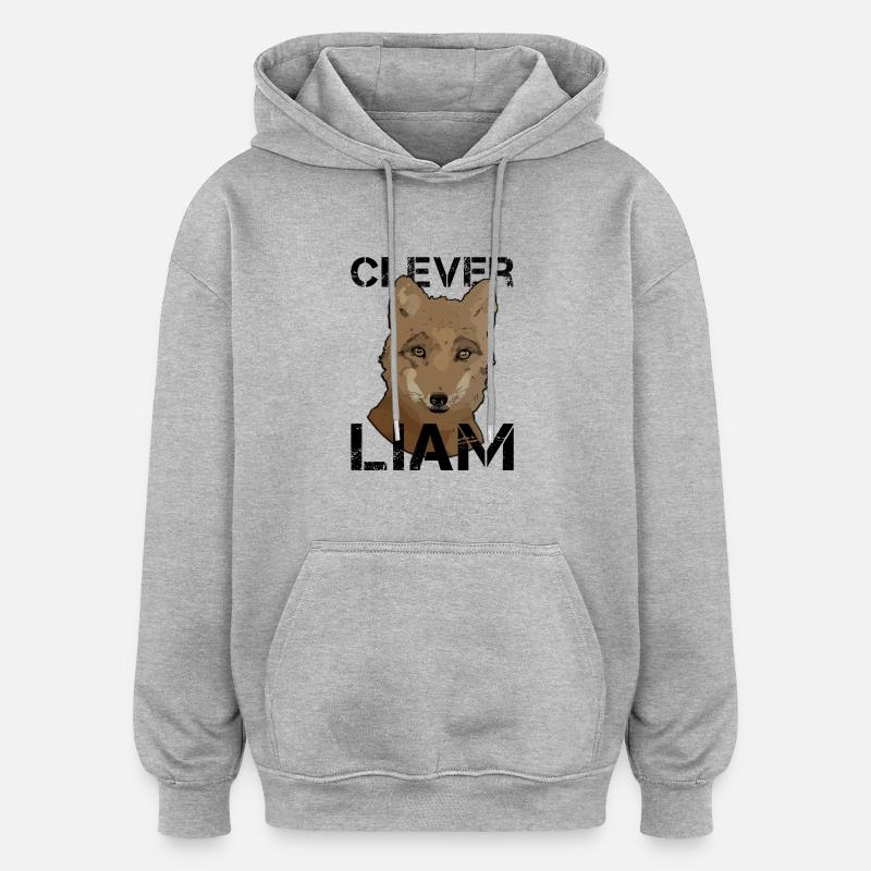 Liam's birthday Liam - Oversized Unisex Hoodie - heather grey