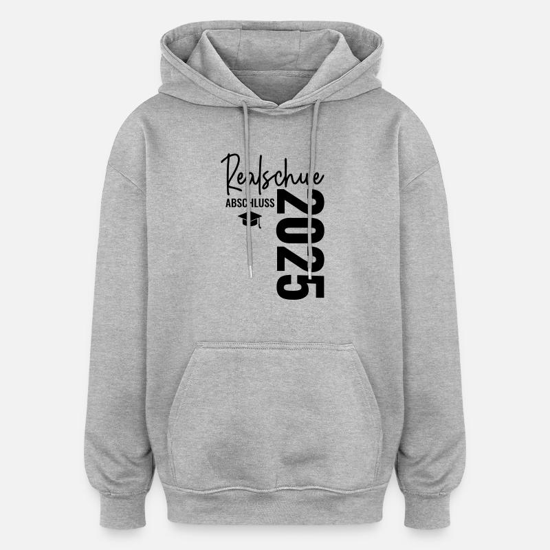 Abschluss 2025 Realschule - Oversized Unisex Hoodie - Grau meliert