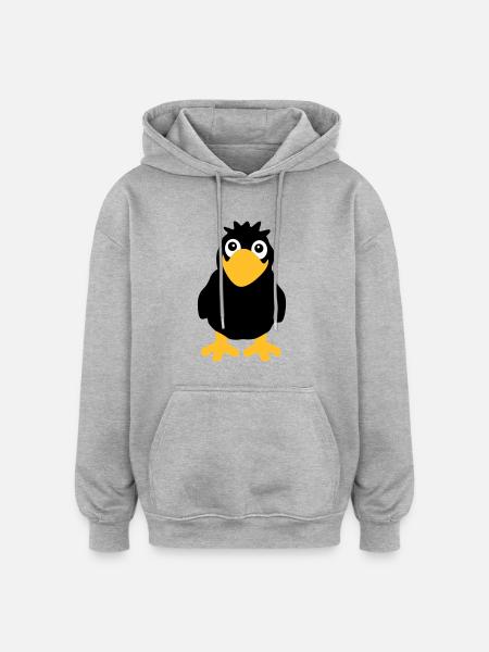 Rabe - Oversized Unisex Hoodie - Grau meliert