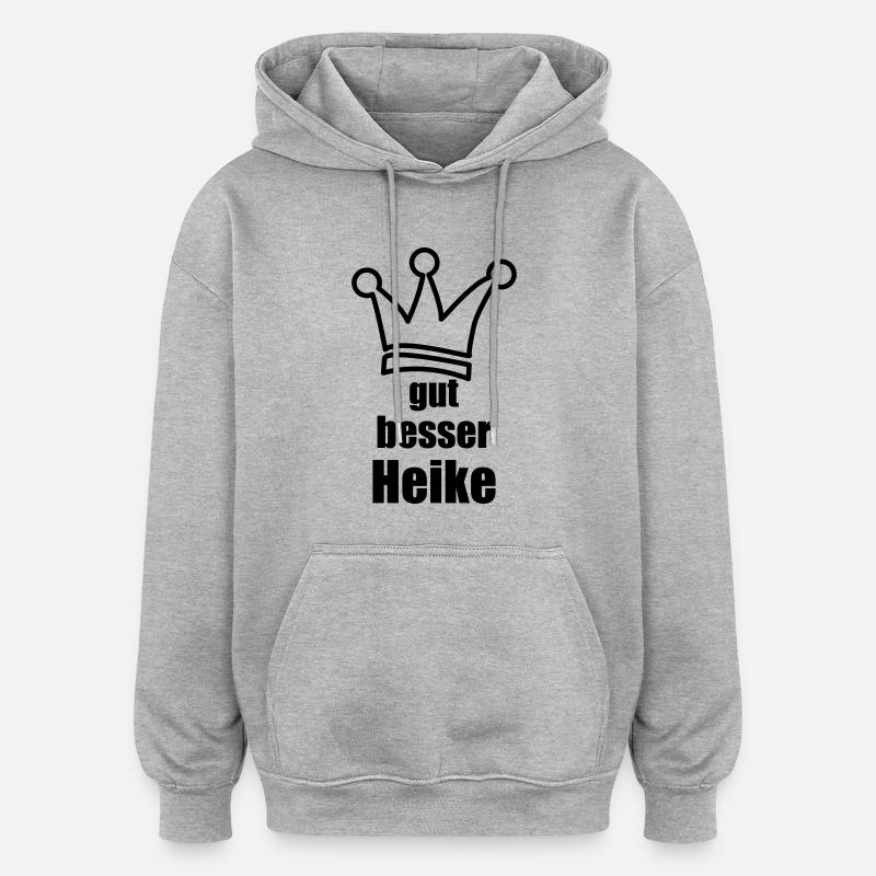 Heike - Oversized Unisex Hoodie - heather grey