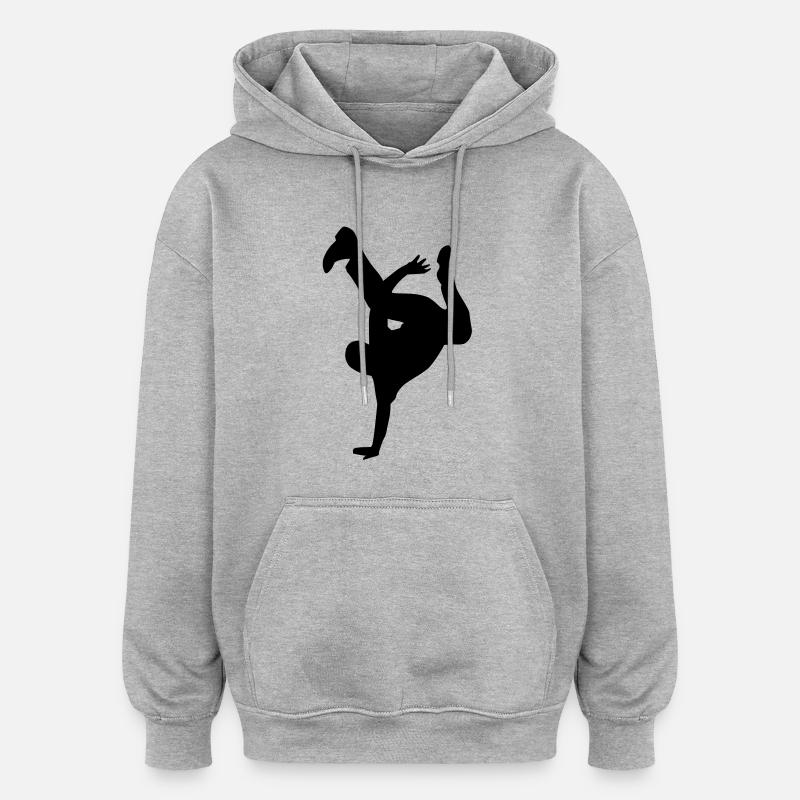 Breakdancer - Oversized Unisex Hoodie - heather grey