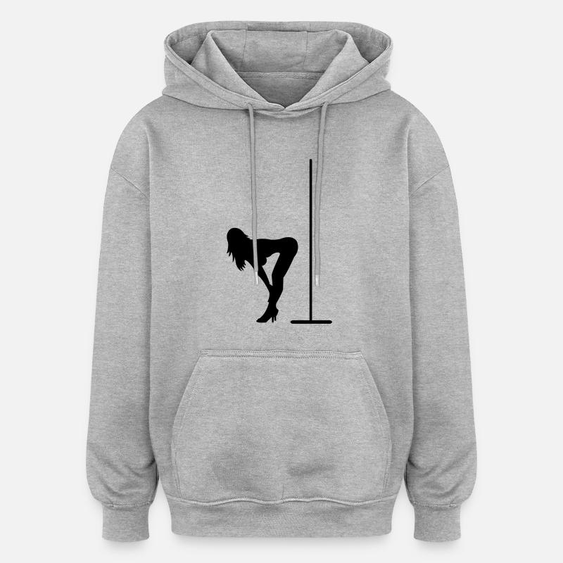 strip - Sweat à capuche oversize unisexe - gris chiné