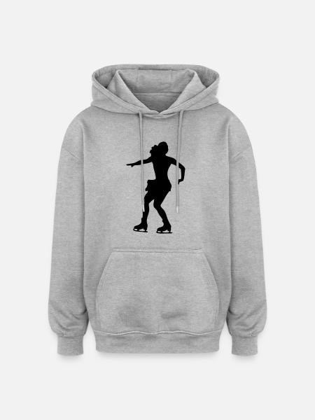 Eiskunstlauf - Figure Skating - Oversized Unisex Hoodie - Grau meliert