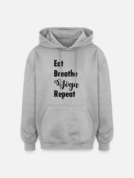 Yoga Meditation Spa Breath - Oversized Unisex Hoodie - heather grey