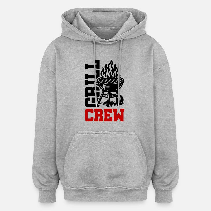 Grill Crew - Oversized Unisex Hoodie - heather grey