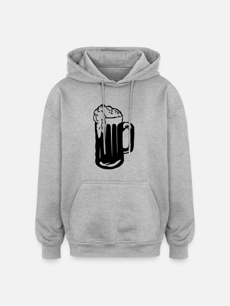 Beer - Alcohol - Oversized Unisex Hoodie - heather grey