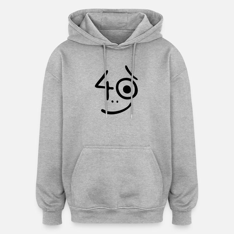40 années - Alors quoi? - Sweat à capuche oversize unisexe - gris chiné