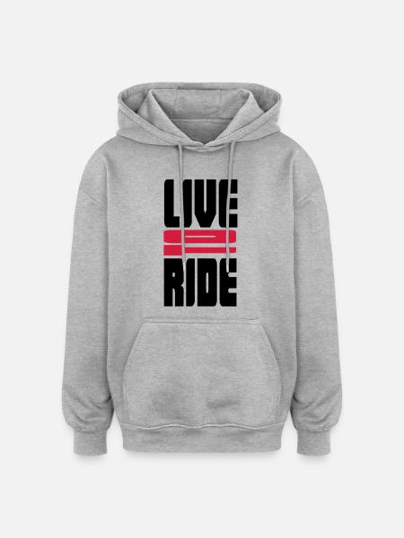 biker - Oversized Unisex Hoodie - heather grey