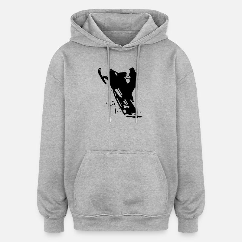 snowmobile - Sweat à capuche oversize unisexe - gris chiné