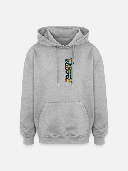 Snowboard Wintersport - Oversized Unisex Hoodie - Grau meliert
