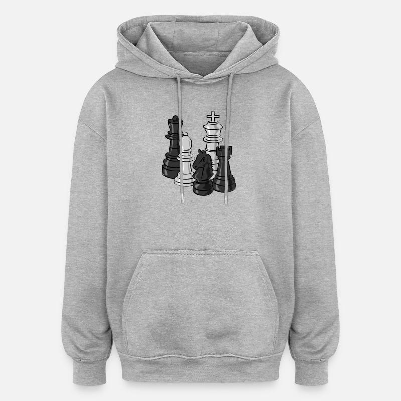 chess - Oversized Unisex Hoodie - heather grey